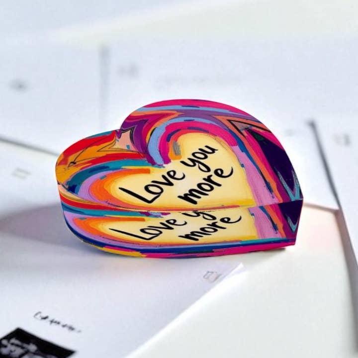 Love You More Heart Paperweight Decor for wholesale by Resinate By KS / by KRISTIN SMITH