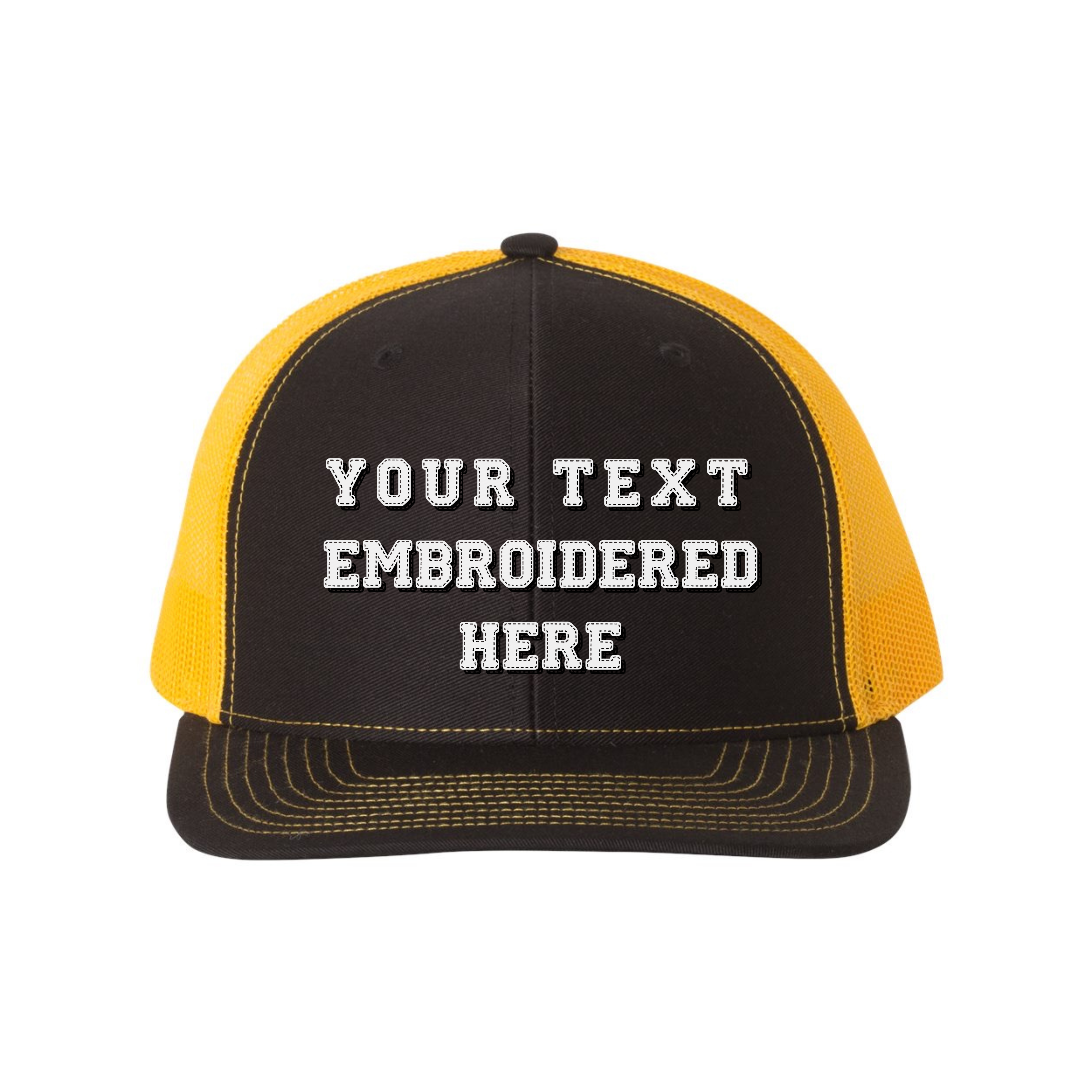 Rare Creative Expressions - Vente Casquette de camionneur – unisexe - Casquette Richardson 112 personnalisée avec votre texte brodé Trucker7