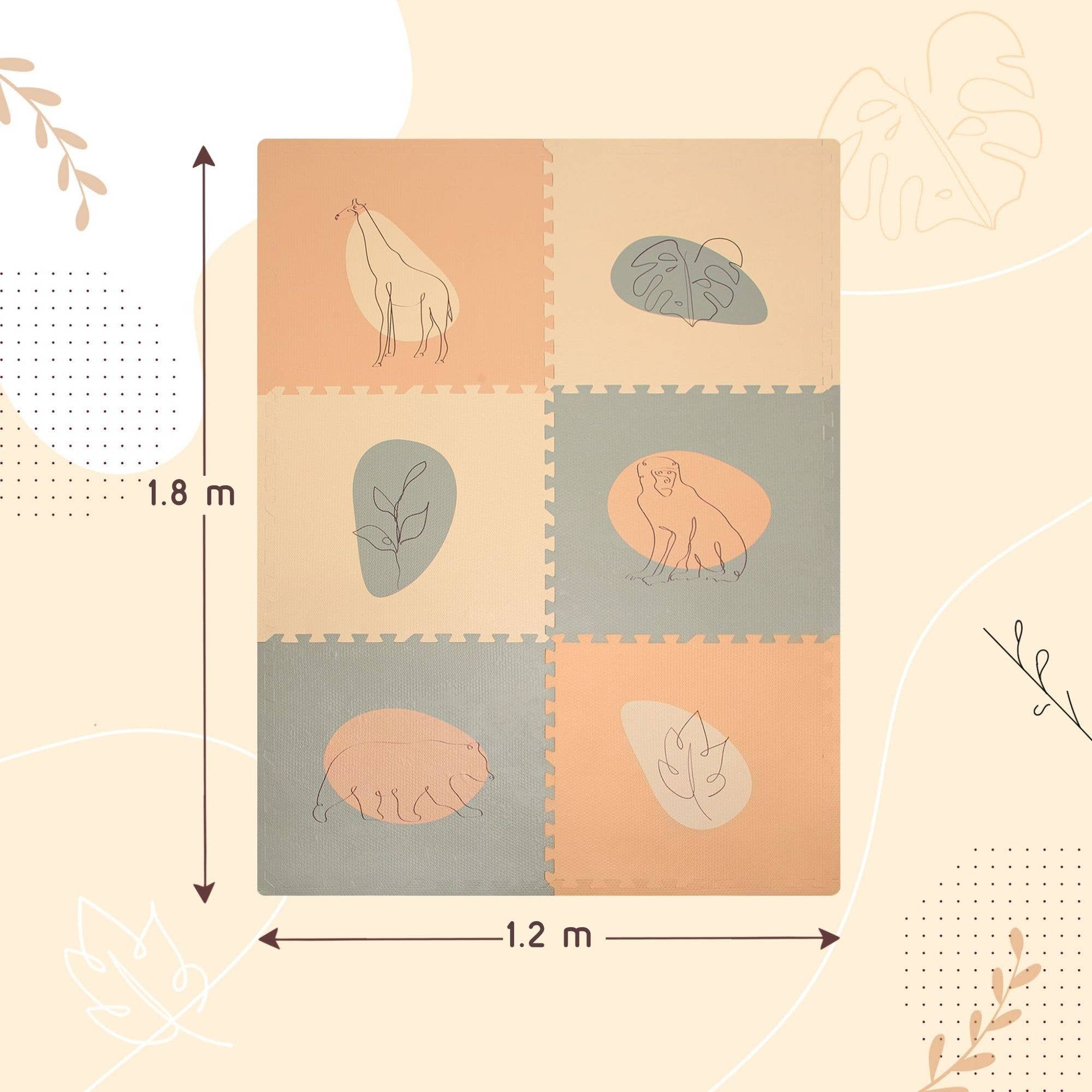 HM Hamburg Merchants GmbH - Wholesale Play Mat - Kids & Baby - Hakuna Matte XXL Foam Play Mat «Jungle Sunset» 1.8 x 1.2 m1