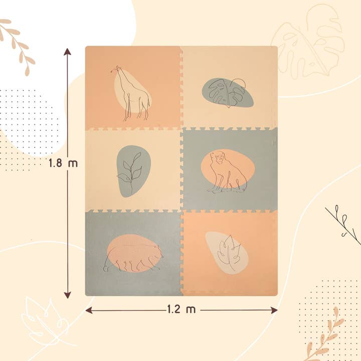 HM Hamburg Merchants GmbH – wholesale Play mat – Kids & baby – Hakuna Matte XXL Foam Play Mat «Jungle Sunset» 1.8 x 1.2 m1