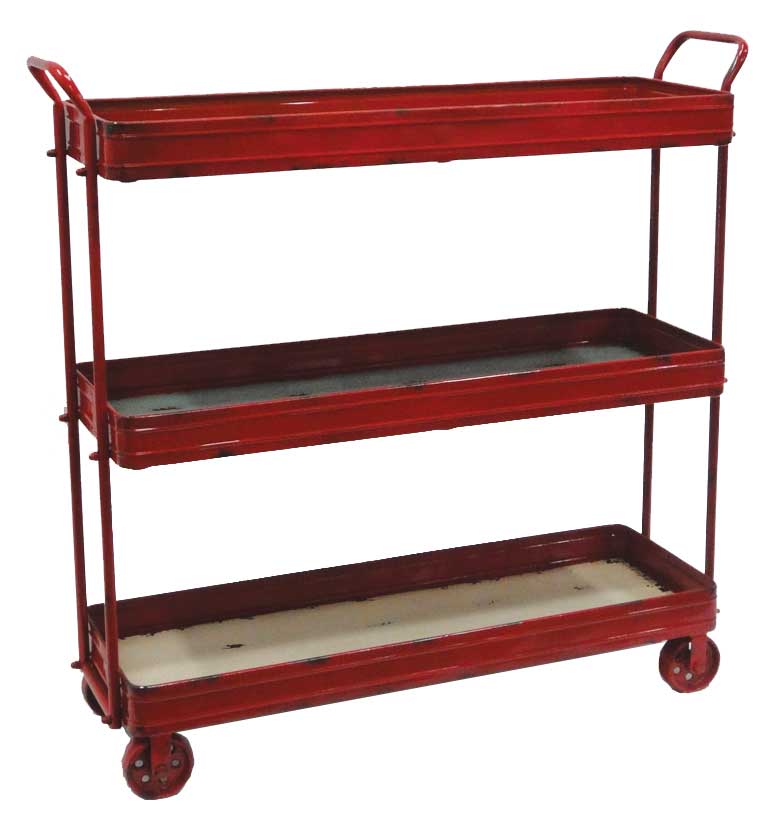 Braun – wholesale Fristående hylla – 3-nivåers rullvagn