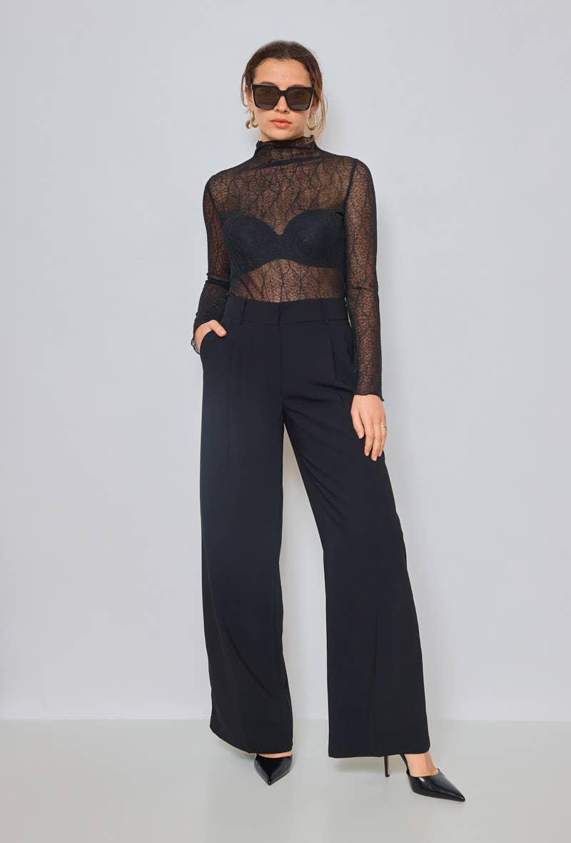 LUCCE - Wholesale Knit Top - Women's - Transparent under sweater with embossed pattern - 14635