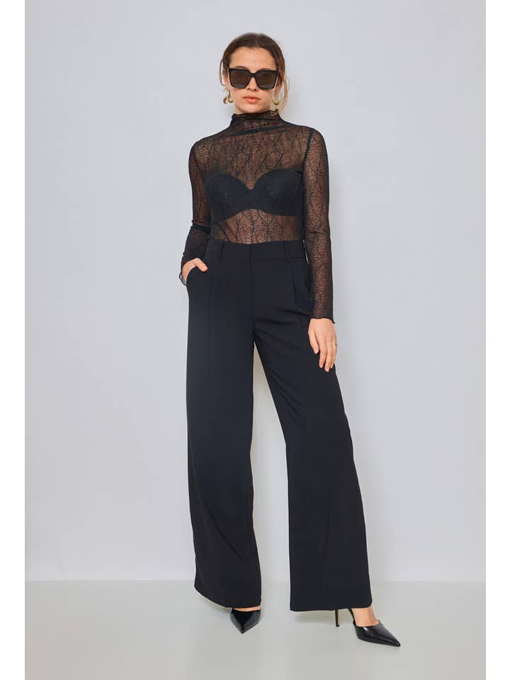 LUCCE - Wholesale Knit Top - Women's - Transparent under sweater with embossed pattern - 14635