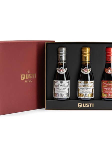 Tris Aceto Balsamico di Modena 1-2-3 Medaglie d'Oro -3x100ml per la vendita all'ingrosso da parte di Acetaia Giusti