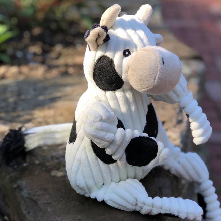 HuggleGroup - Wholesale Pet Plush Toy - Dog - Dottie Cow Knottie® Plush Dog Toy