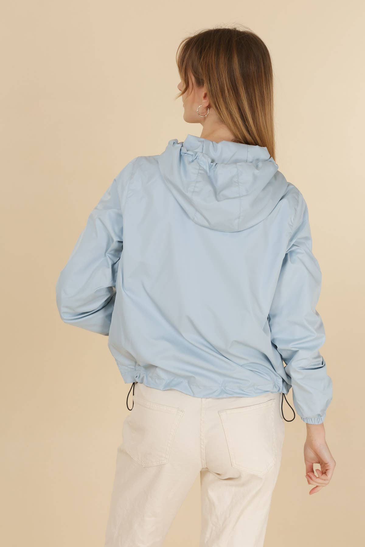 Attrait Paris - Wholesale Windbreaker - Women's - Short hooded windbreaker with colorful zip7