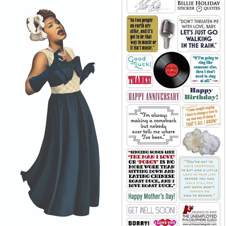 Billie Holiday Card for wholesale by Unemployed Philosophers Guild