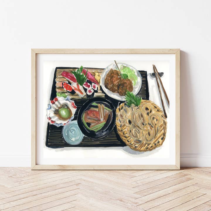 Massa Soba - Arte da Parede Alimentar Japonesa por atacado de Medjool Studio Art Print Shop