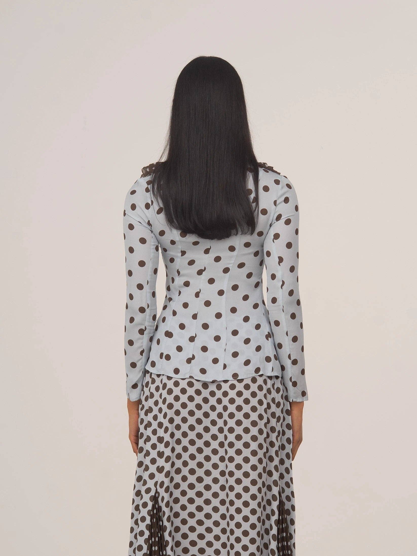 CARMEN SAYS - Wholesale Blouse - Women's - Nueva blusa azul de lunares3