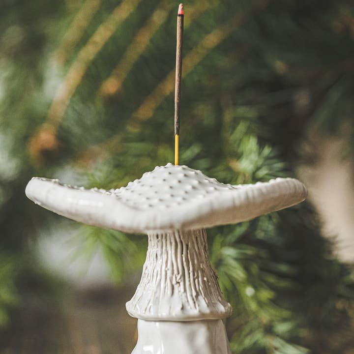 DanutÄ— MurauskienÄ— - Wholesale Incense Holder - White mushroom incense holder2