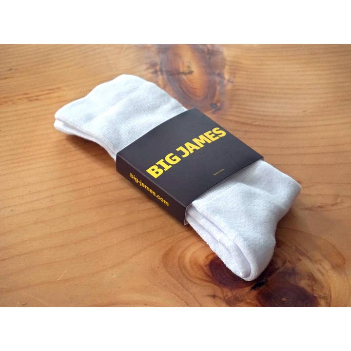 White Everyday Sock for wholesale by Big James