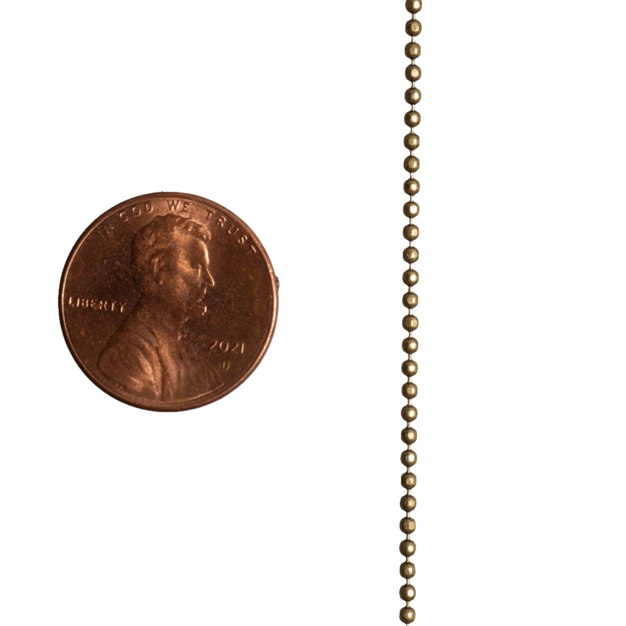 Continental Beads - Wholesale Beads - 1.5mm Diamond Cut Ball Chain Sold by The Foot - CH 8530