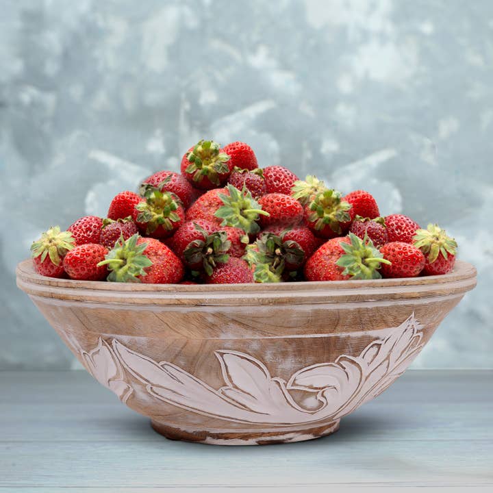 Mela Artisans - Wholesale Decorative Plate/Dish/Bowl - Carved Valley Bowls