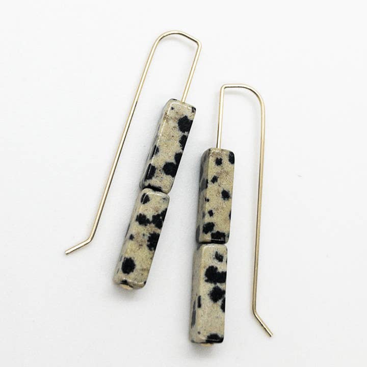 matte porcelain - Wholesale Dangle Earrings - the AHU drop | stone4