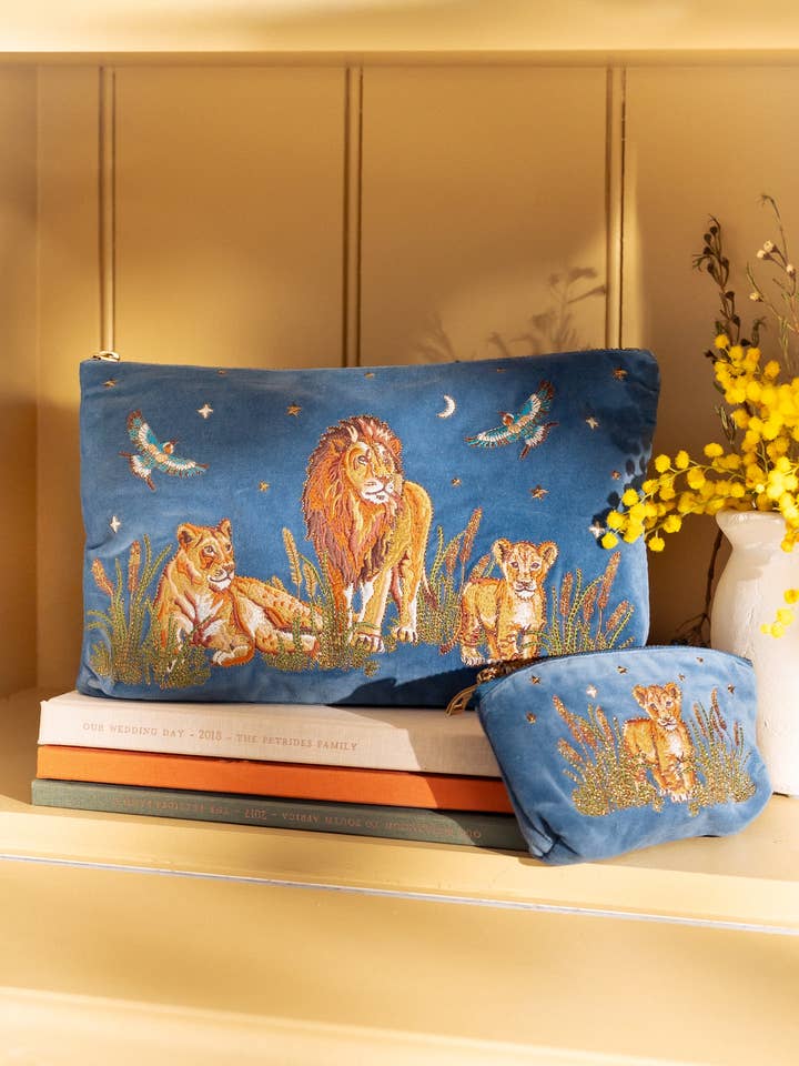 Lion Pride Everyday Pouch for wholesale by Elizabeth Scarlett Ltd