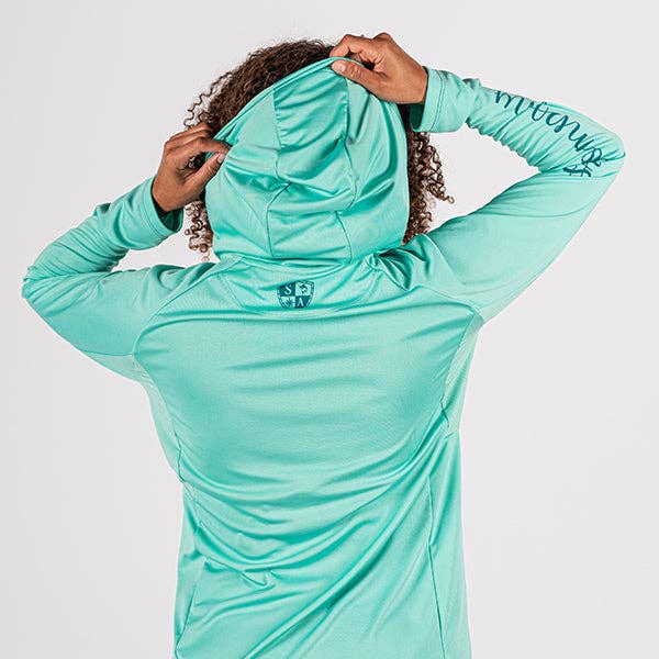 Soul of Adventure - Wholesale Hoodie - Women's - Women's Hooded Performance Long Sleeve Shirt | Mint | SA Logo