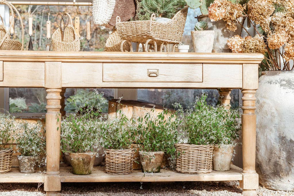 Basketly – Engroshandel Kurv – Rattan blomsterkurv med plastindsats5