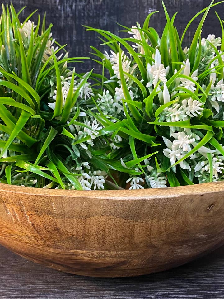 Dark Wooden Bowl 10x10x2.5in for wholesale by Wholesale Home Decor