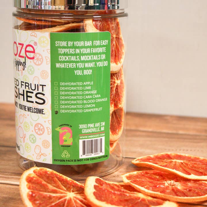 InBooze – wholesale Torkad frukt – Dehydrerad grapefruktcocktailgarnering - Barvagnsburk1