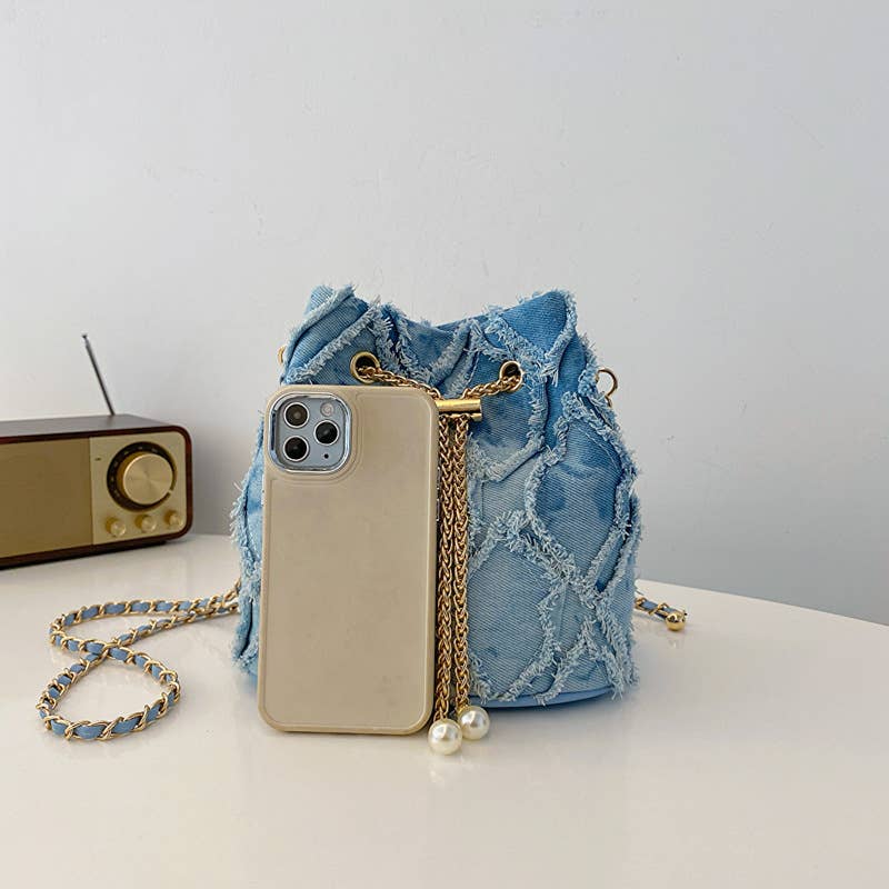 Lily Clothing - Wholesale Crossbody Bag - Women's - Denim fashionable crossbody bucket bag7