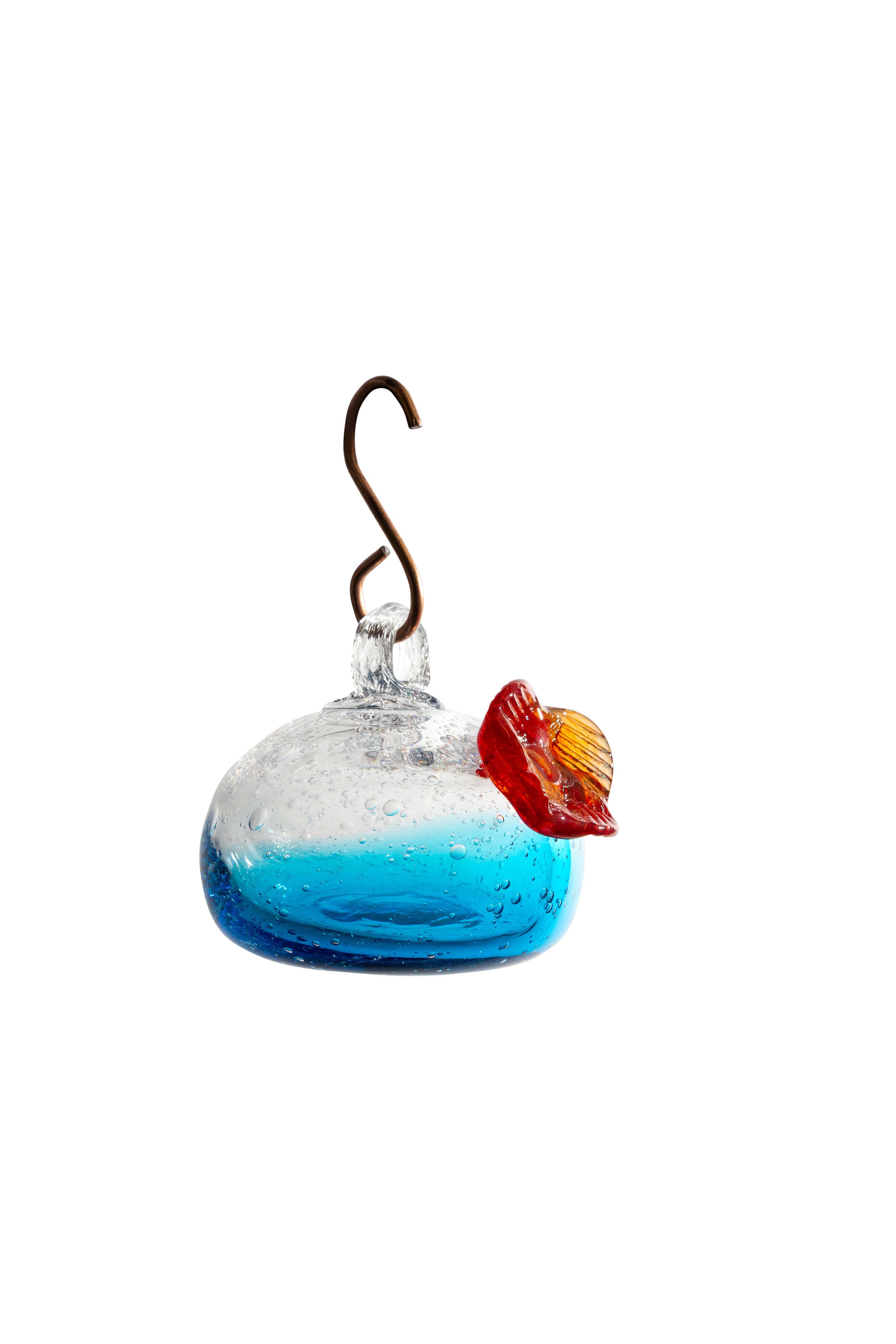 ApricotMint - Wholesale Bird Feeder - Handblown Art Glass Humming Bird Feeder Small19