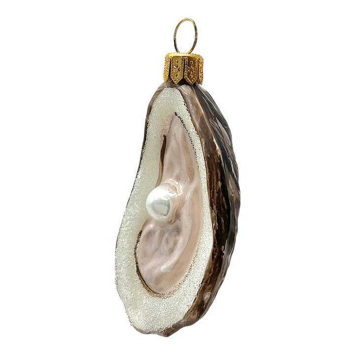 Pinnacle Peak Trading - Wholesale Ornament Set - Beaded Oyster on a Half Shell Polish Glass Ornament Set of 25