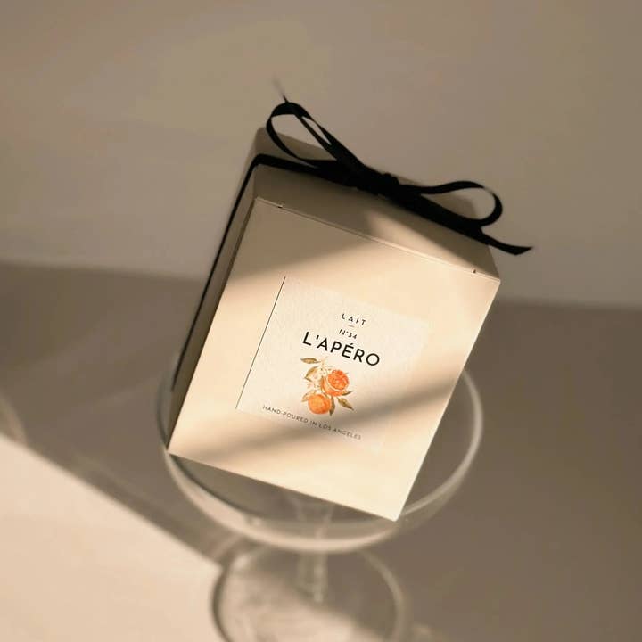 LAIT Atelier - Wholesale Jar/Filled Candle - N°34 L’APÉRO (APEROL SPRITZ CANDLE)2