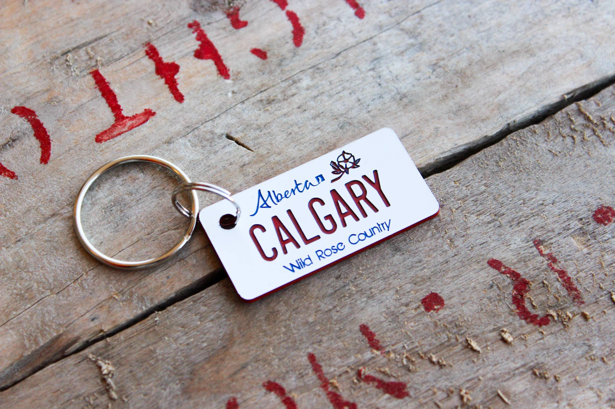 The Laundry Room Shop - Wholesale Keychain - Unisex - Customizable Engraved Plastic Keychain - Alberta6