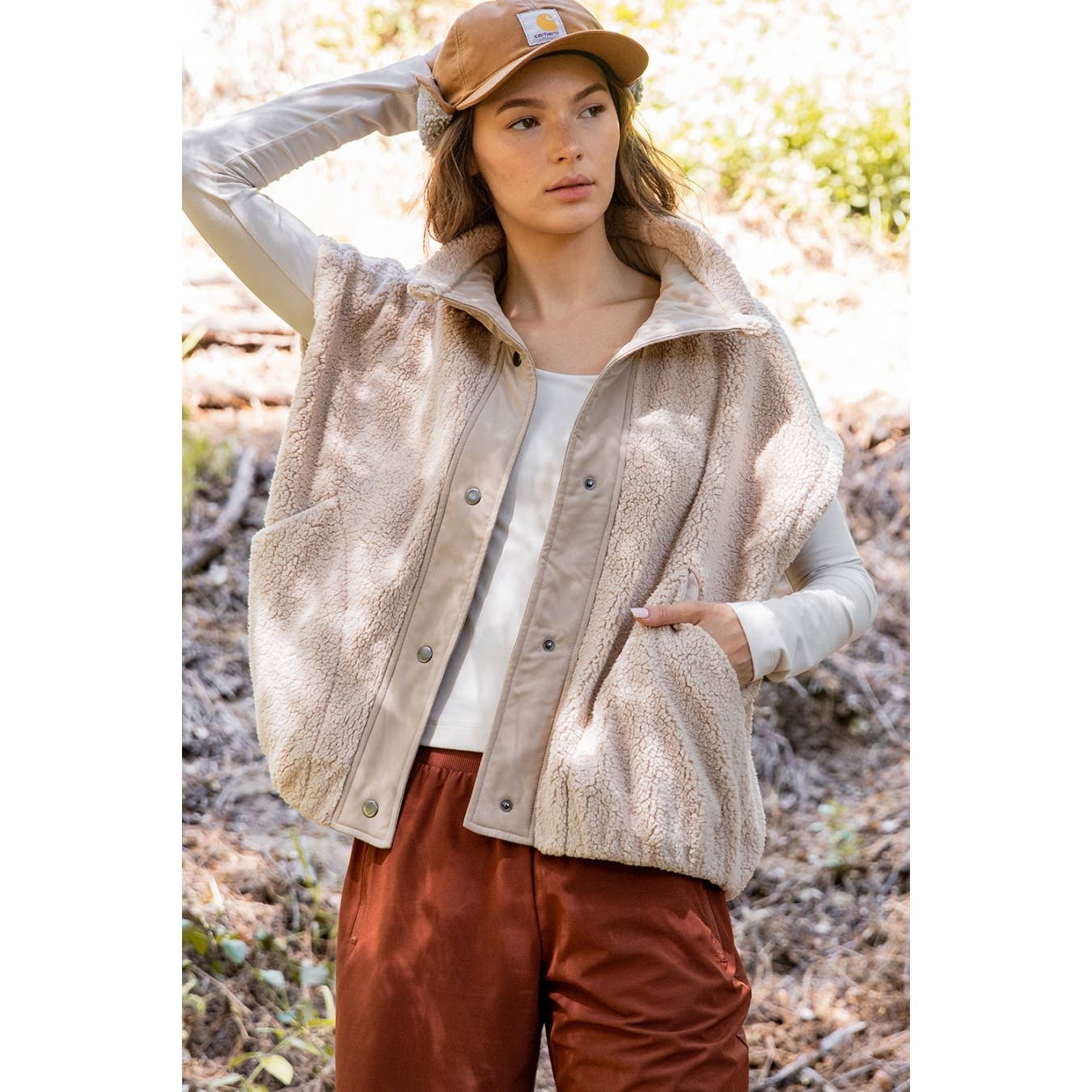 Rae Mode - Wholesale Athletic Jacket - Women's - OVERSIZED MICRO SHERPA VEST10