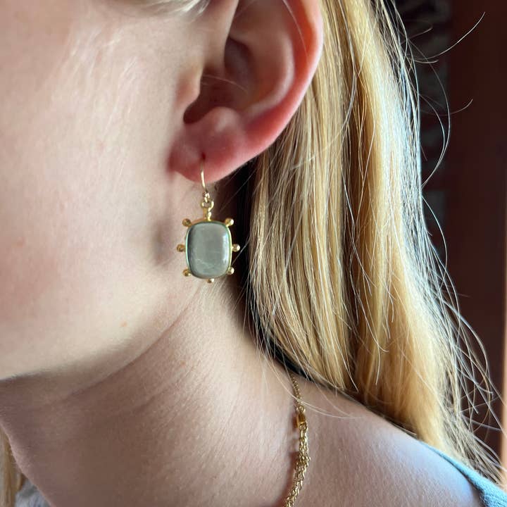 Sissy Yates Designs - Wholesale Dangle Earrings - Grayson Gemstone Earring - 3 Stone Options