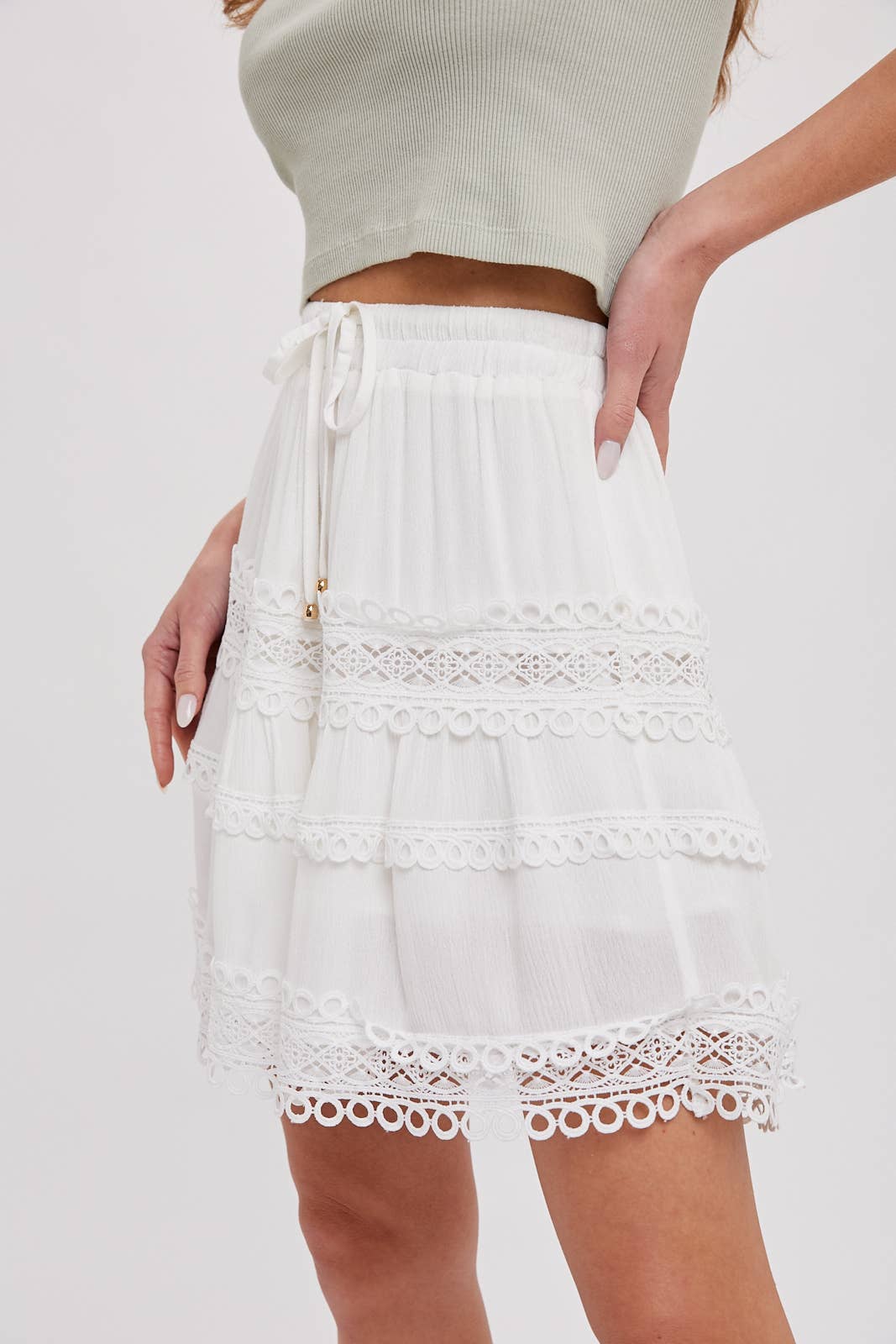 Bluivy – wholesale Skirt – Women’s – LACE TRIM MINI SKIRT12