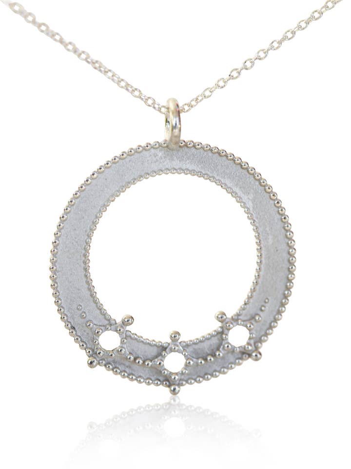 Collier à 3 médaillons Illuminate en argent sterling pour la vente par Erin Pelicano Jewelry