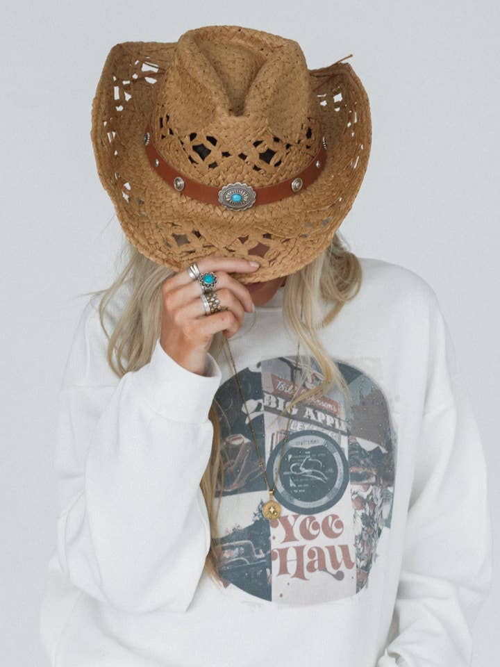 Western Spirit Cowboy Hat - Brown for wholesale by Three Bird Nest