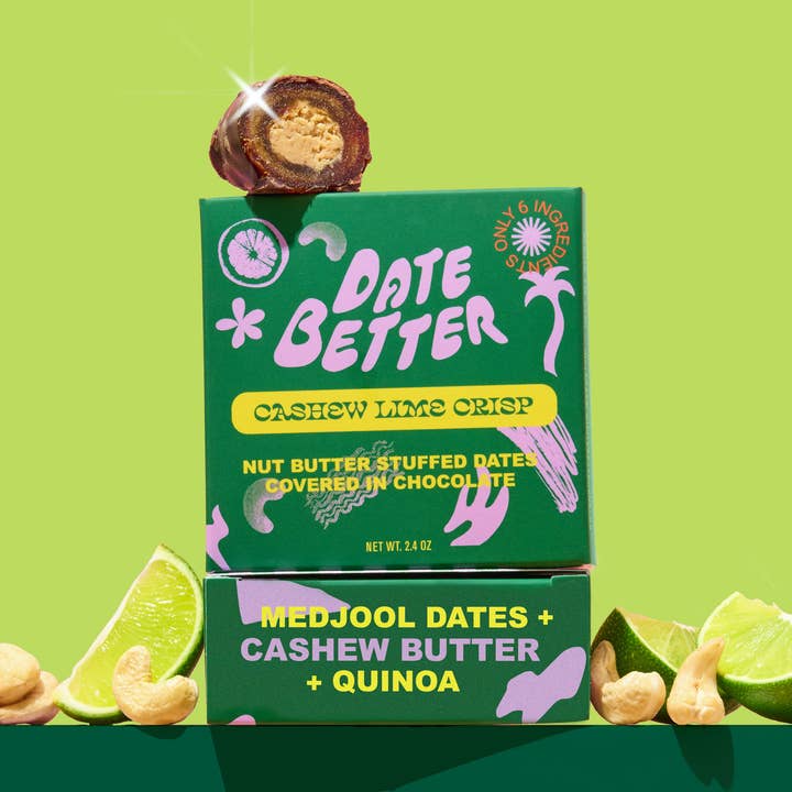 Date Better Snacks - Wholesale Chocolate-covered sweets - Cashew Lime Crisp (6 boxes)0