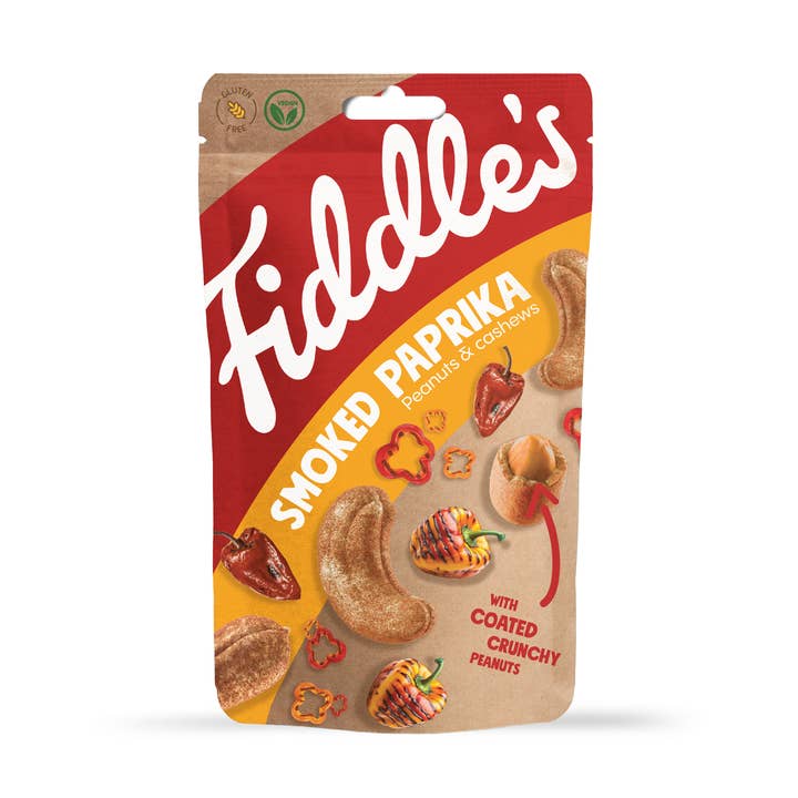 Jordnötter & Cashewnötter - Rökt Paprika 70 G för wholesale av Fiddle's Snacks
