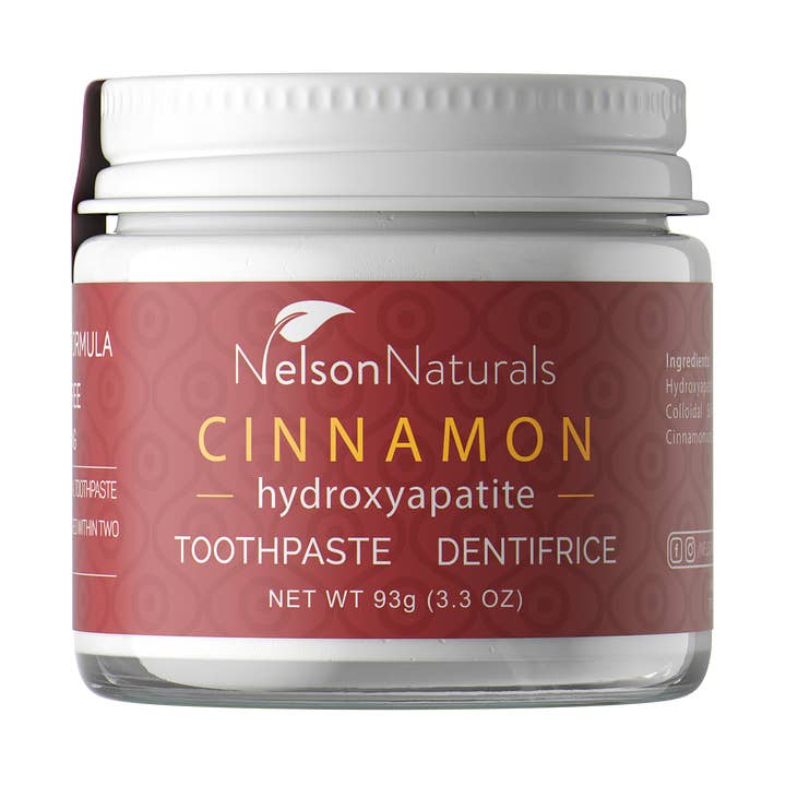 Nelson Naturals - Vente Dentifrices - Dentifrice à la cannelle avec hydroxyapatite 93g/3,3oz0