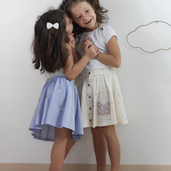 Molde de costura - saia Galerne - do 2 ao 14 anos por atacado de Rose des Vents