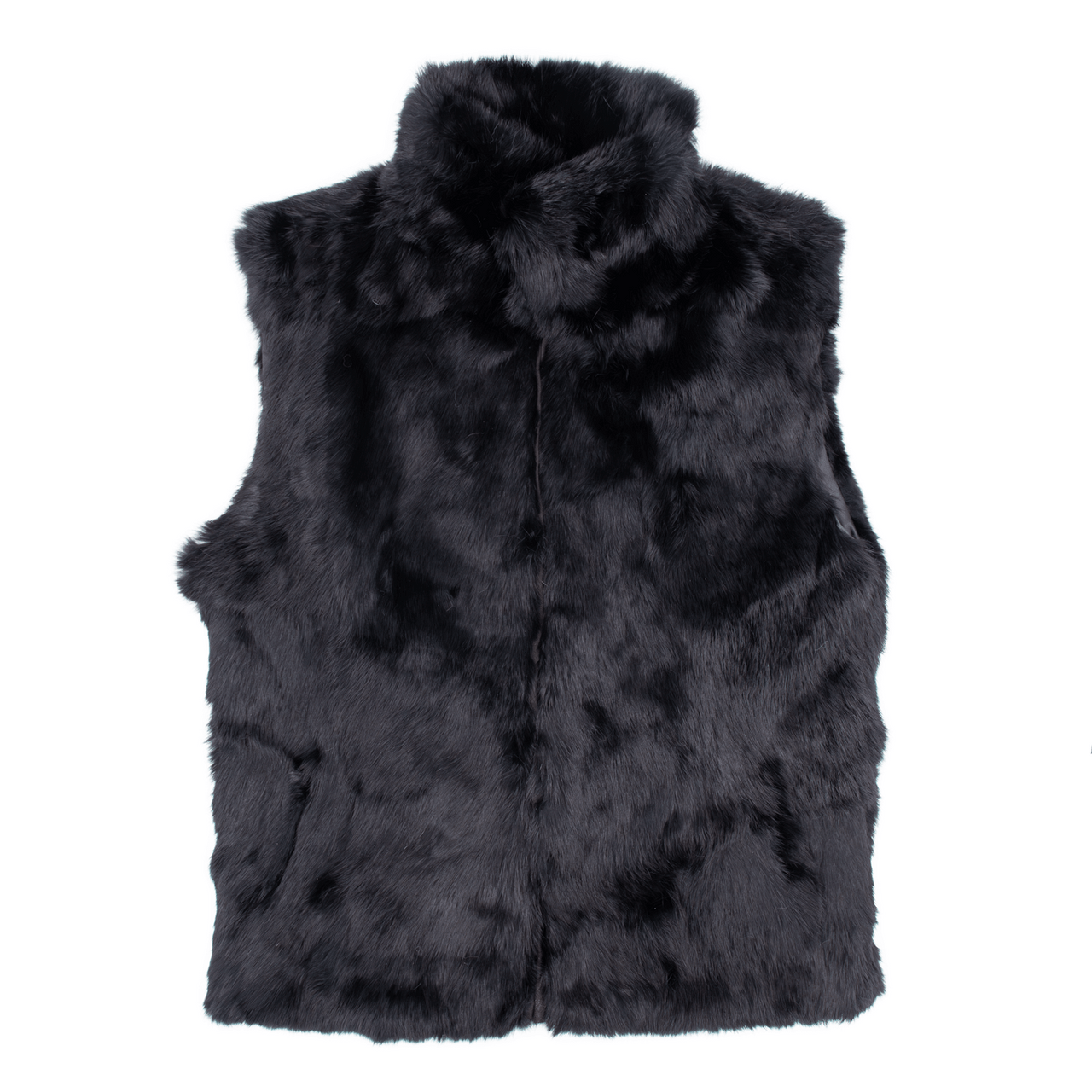 Surell - Vente Veste sans manches – femme - Gilet en fourrure de lapin pour femme1