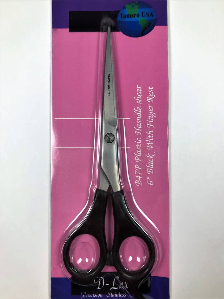 Hair Scissors 6" plastic handles for wholesale by MAYA Cosmetics