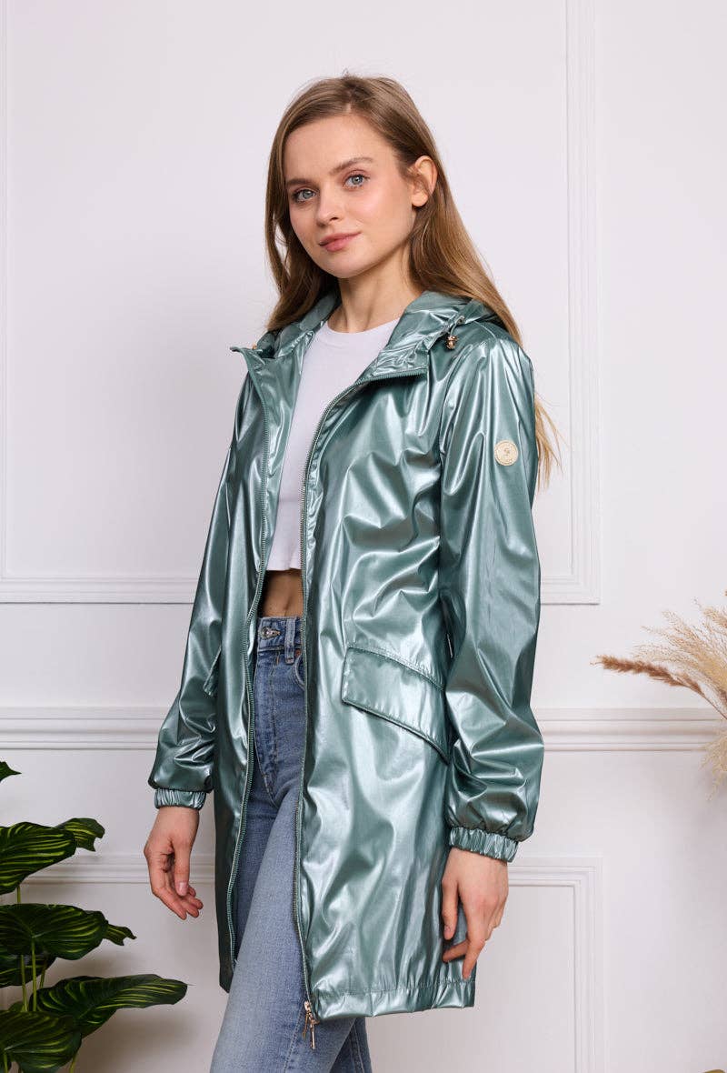 SOFTY - Vente Veste – femme - Blouson à capuche imperméable effet irisé S560216