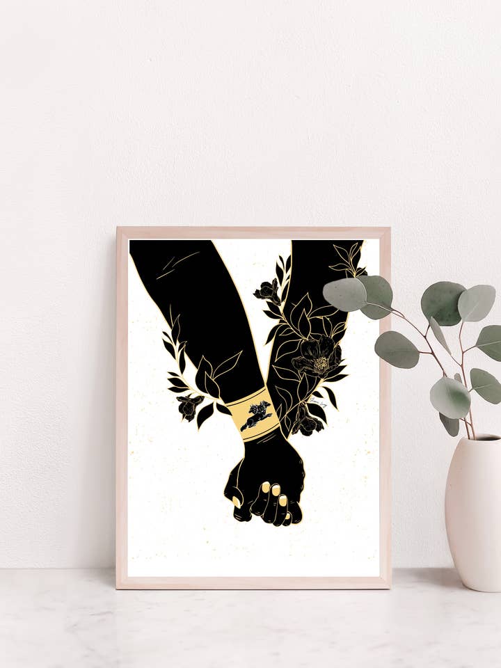 Stampa giclée Ade e Persefone per la vendita all'ingrosso da parte di Sheena lange Illustrations