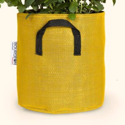 Planting pot in breathable geotextile Ø20cm - Yellow for wholesale by Bourgeon