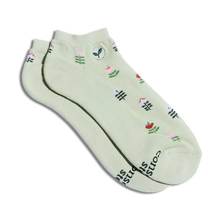 Ankle Socks that Plant Trees (Green Tulips) for wholesale by Conscious Step