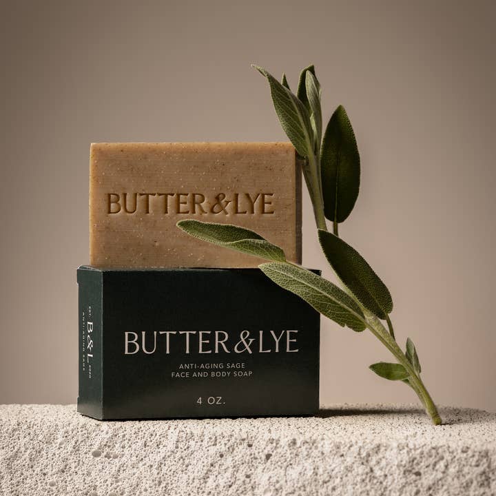 Butter & Lye - Wholesale Bar Soap - Anti-aging Sage Face and Body Soap1