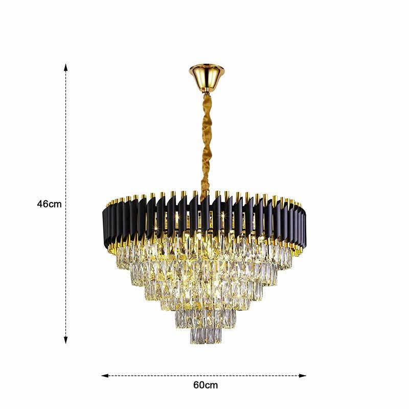 Ledsone - Wholesale Chandelier/Hanging Light - Black and Gold Hanging Crystal Chandeliers Light Fixture ~480319