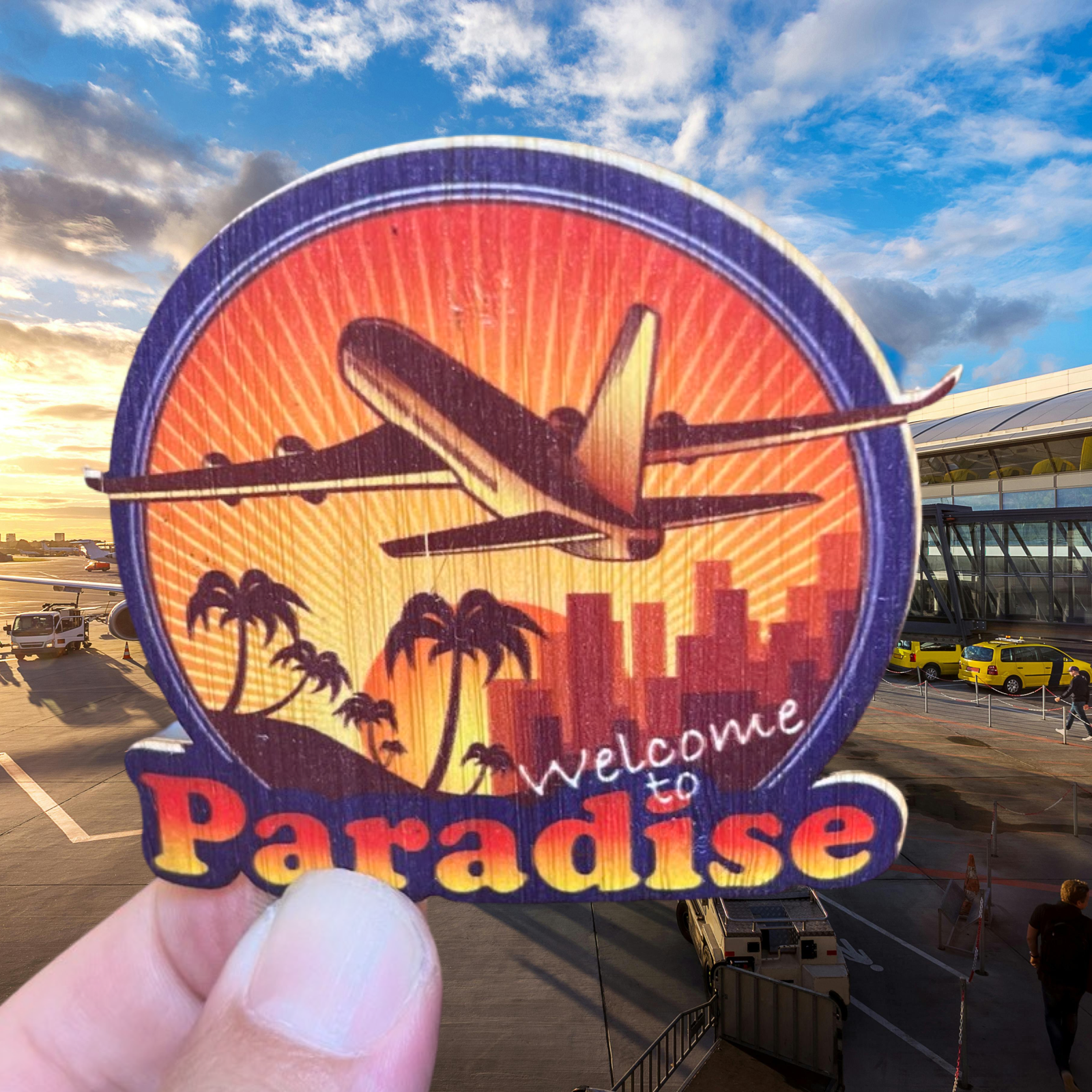 Bamboo Wood Stickers - Wholesale Sticker - Welcome to Paradise0