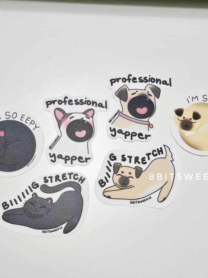 Cat Dog Meme Stickers for wholesale by 8bitsweetie