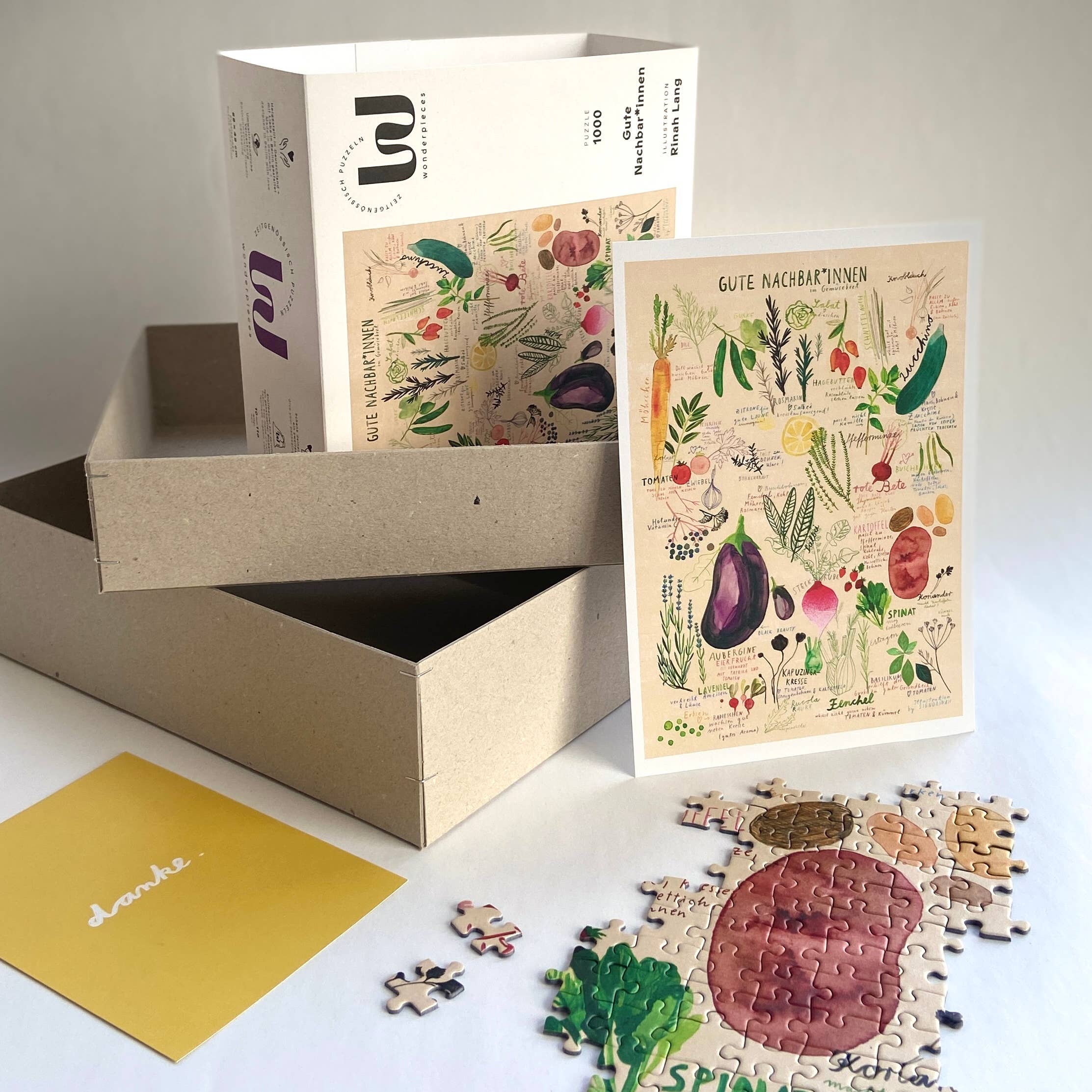 Wonderpieces - Wholesale Puzzle - Adult - »Gute Nachbar*innen« Puzzle | Illustration Rinah Lang1