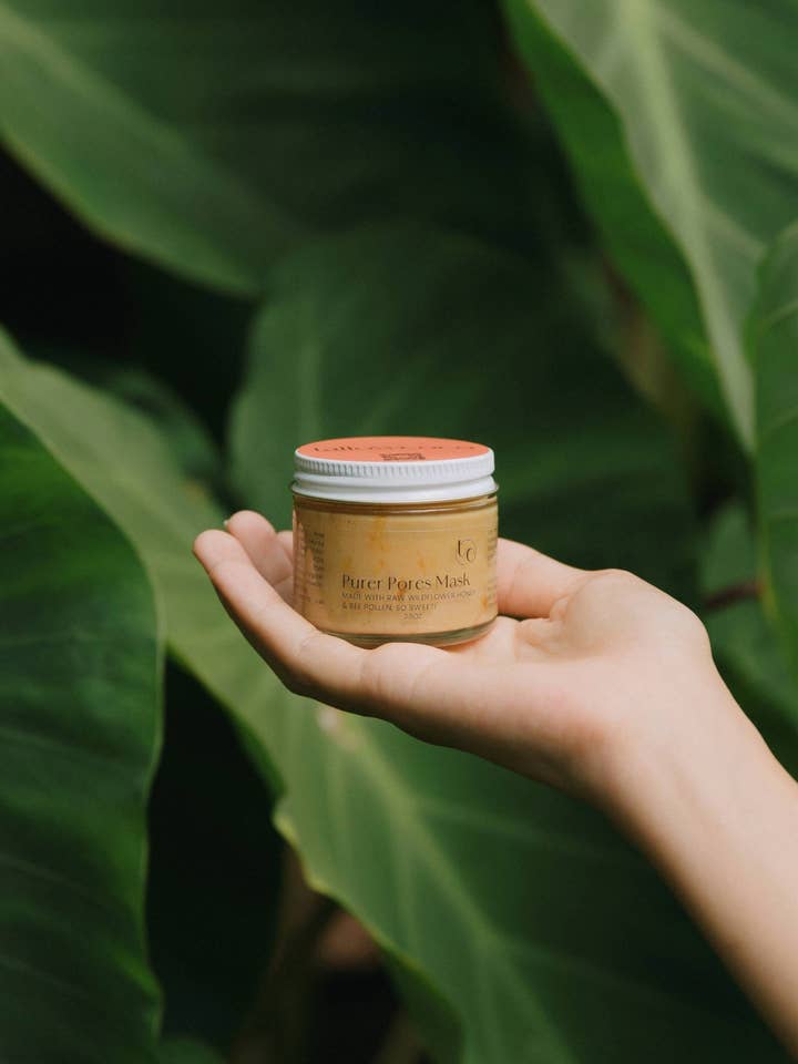 Purer Pores Mask - Raw Wildflower Honey & Bee Pollen for Deep Cleansing & Radiant Skin for wholesale by TallowCoco