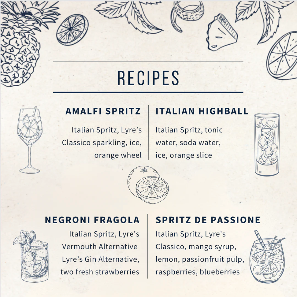 Zepeim - Wholesale Non-Alcoholic Aperitif/Mocktail - Lyre's – Italian Spritz4